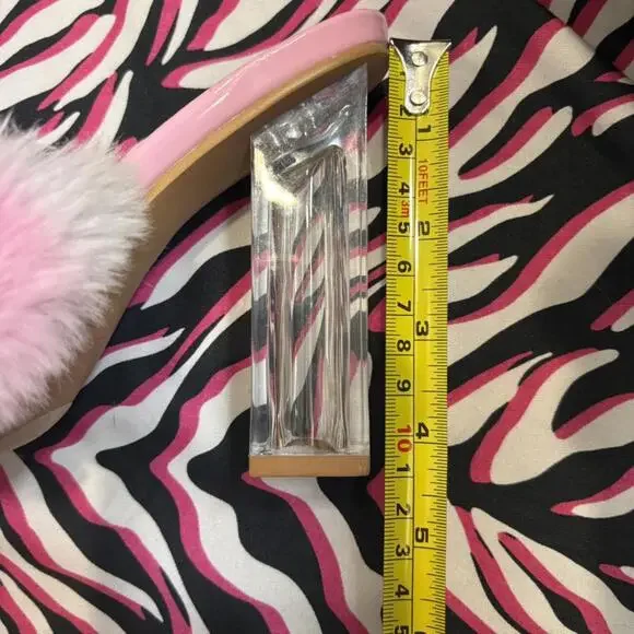 Y2K Fuzzy playboy girl style Heels — Size 6.5 - Picture 6 of 6